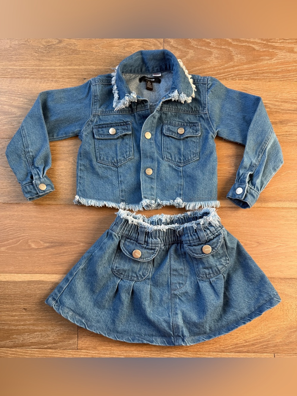 Joe’s Jeans Girls Denim Jacket and Skirt Set size 4T.